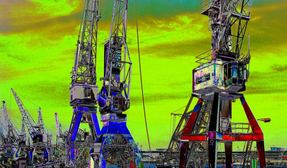 Bild aus der Serie Kräne im Hafen