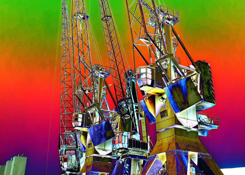 Bild aus der Serie Kräne im Hafen